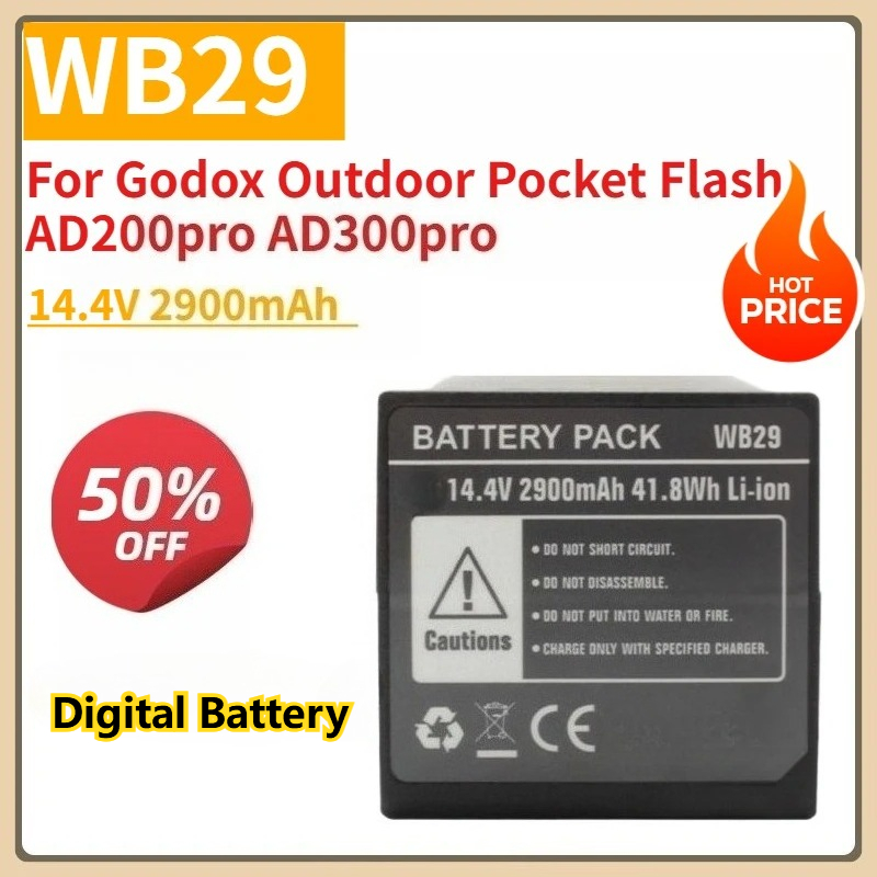 Godox Speedlite Flash - New Digital Battery WB29 14.4V 2900mAh