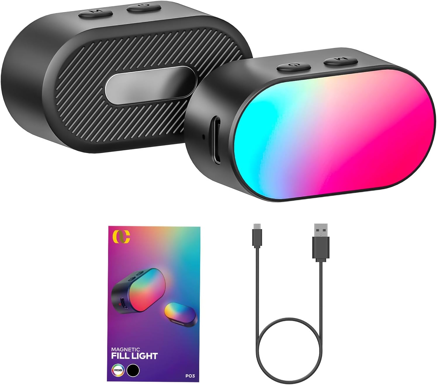 Photography Lighting Professional - AOCHUAN Mini RGB Magnetic Fill Light