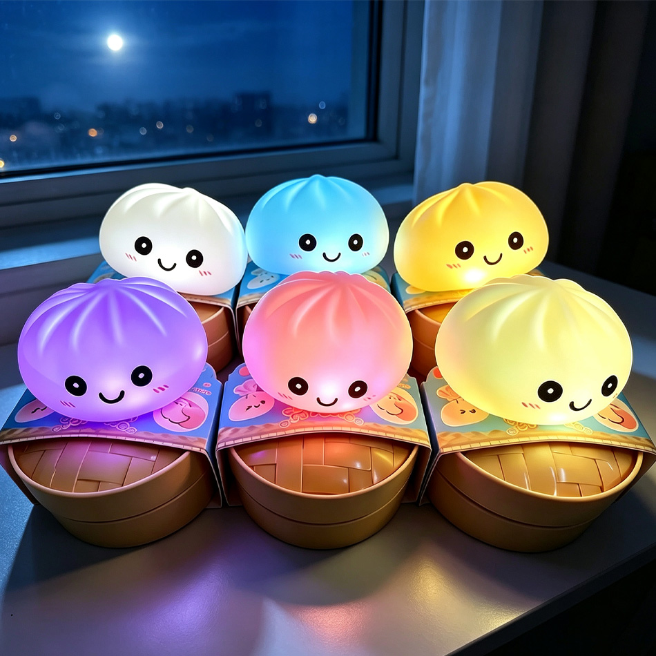 Photography Lighting For Food - Aesthetic LED Bun Night Light, Soft