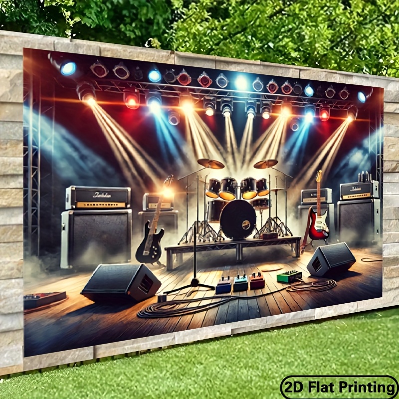Photography Lighting Backdrop - 2D Flat Alphabet String Lights Background