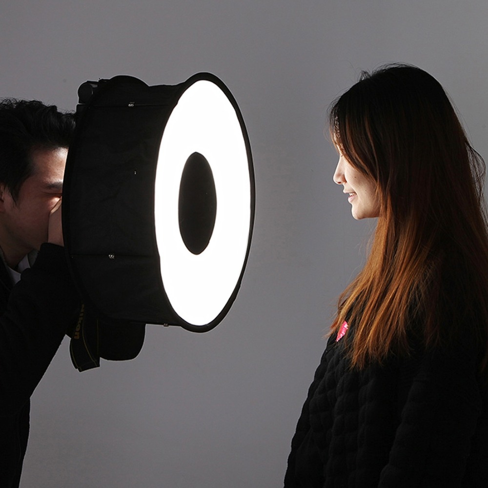 Photography Lighting Diffuser - 45cm Ring Softbox Speedlight Round Style