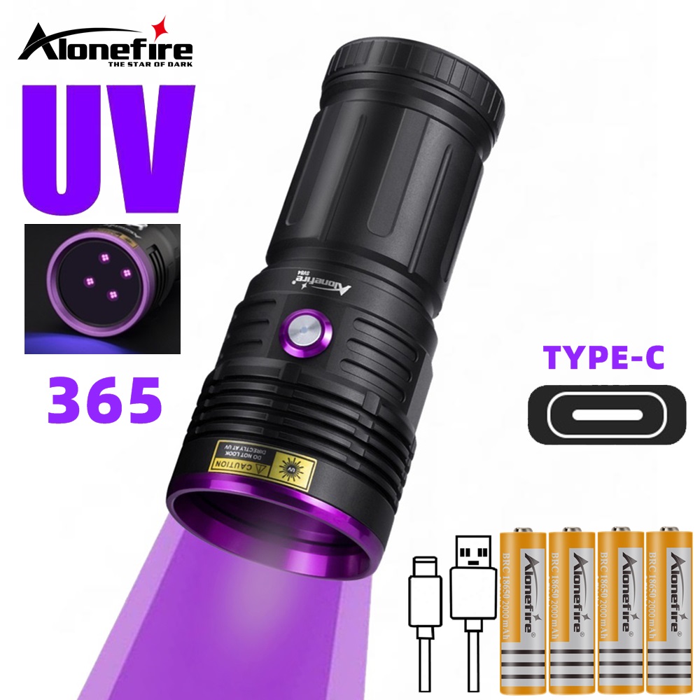 Photography Lighting For Food - 80W 365nm UV Flashlight Ultraviolet Ultra