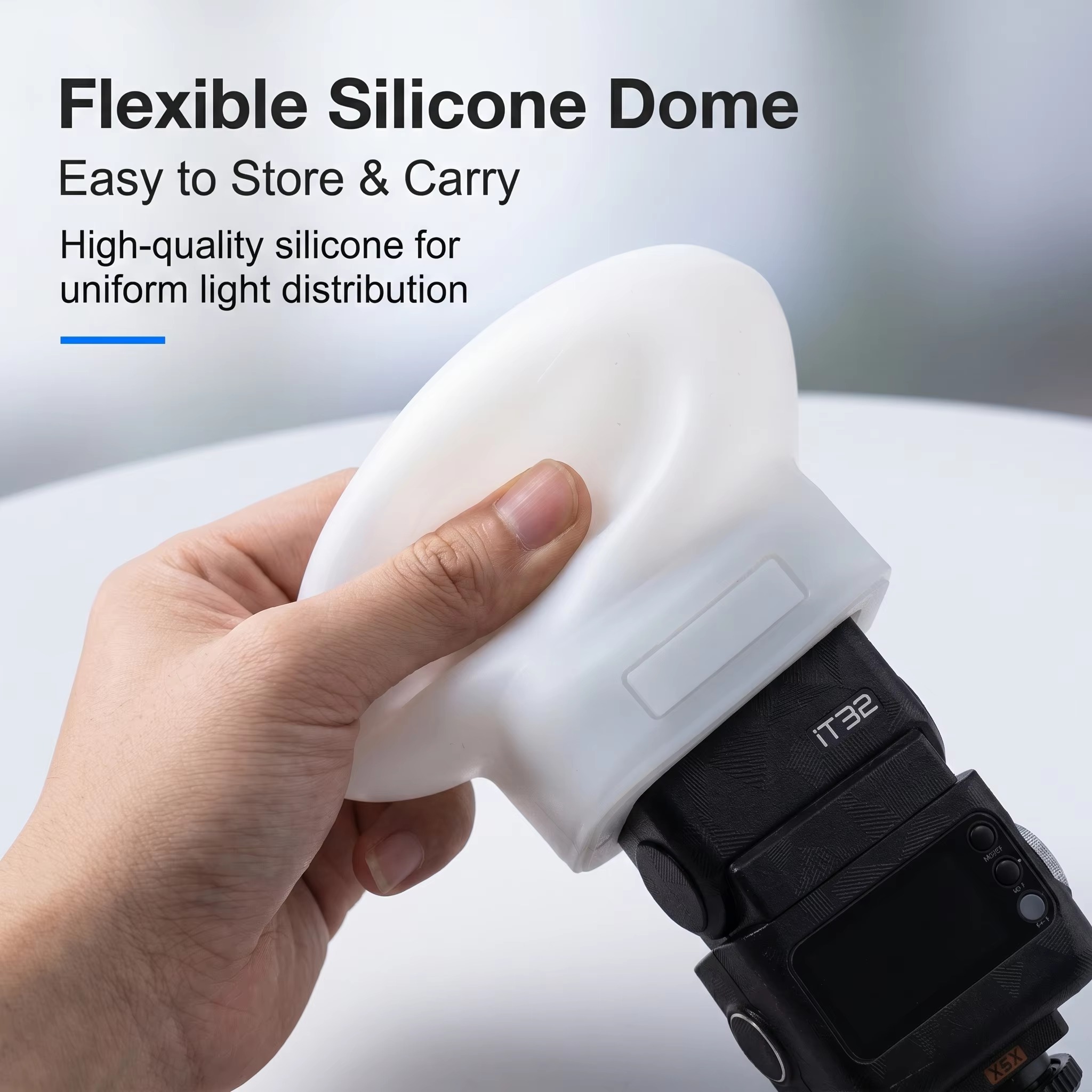 Photography Lighting Diffuser - Silicone Flash Diffuser Cover Compatible For