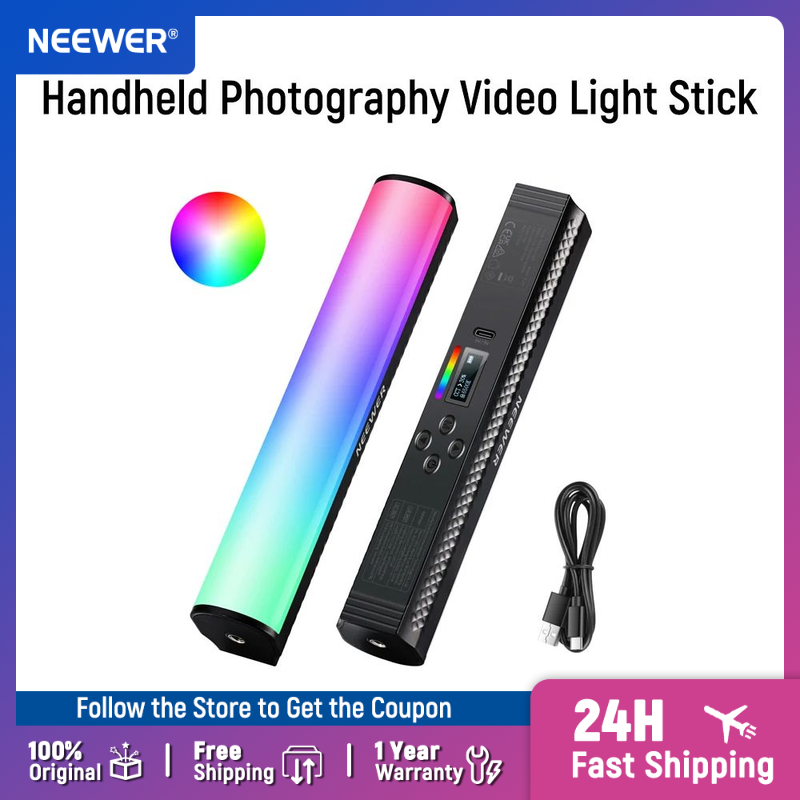 Photography Lighting Stick - NEEWER RGB Light Wand with APP