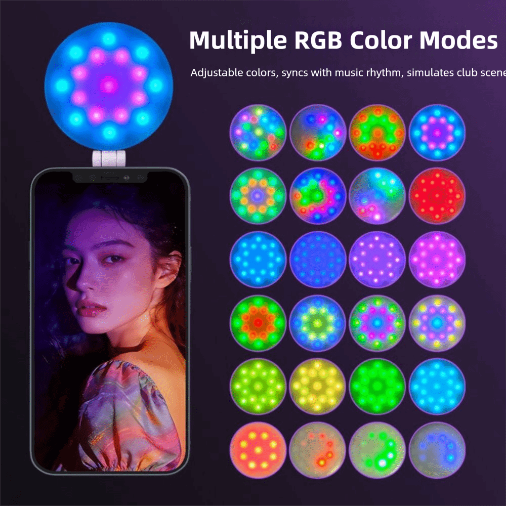 Photography Lighting Angles - 3000-6500K Portable Mini Fill Light Three-color/RGB
