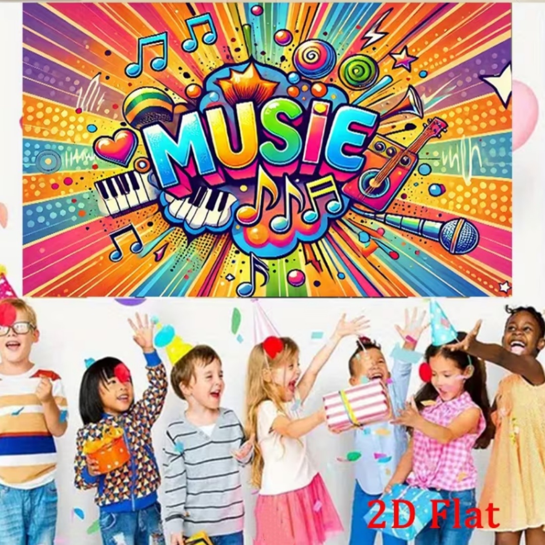 Vibrant Music Theme Glitter Pa - Photography Lighting Backdrop recension och pris