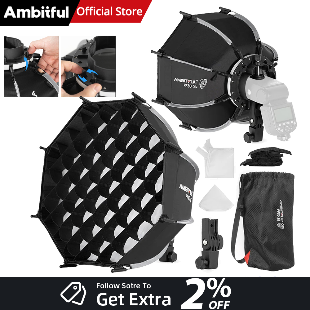 AMBITFUL PF30/PF40 30cm /40cm  - Godox Speedlite Flash recension och pris