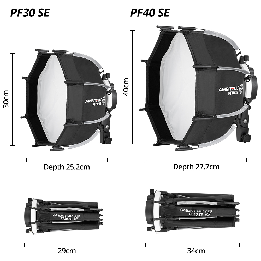 AMBITFUL PF30/PF40 30cm /40cm  - Godox Speedlite Flash recension och pris