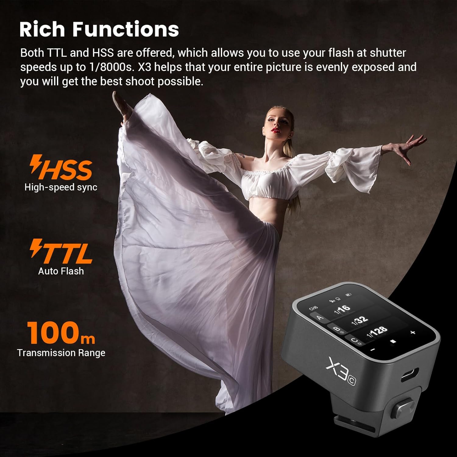 Godox X3C X3N X3S X3F X3O TTL  - Godox Speedlite Flash recension och pris