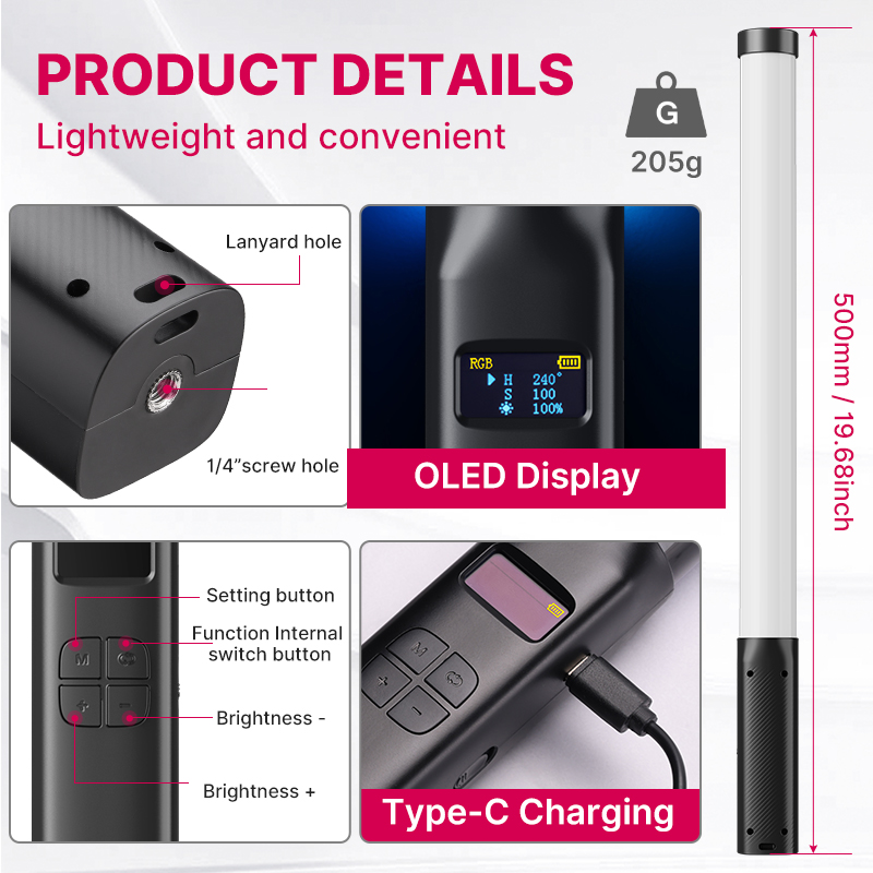 Ulanzi VL119 Handheld RGB Colo - Photography Lighting Uk recension och pris