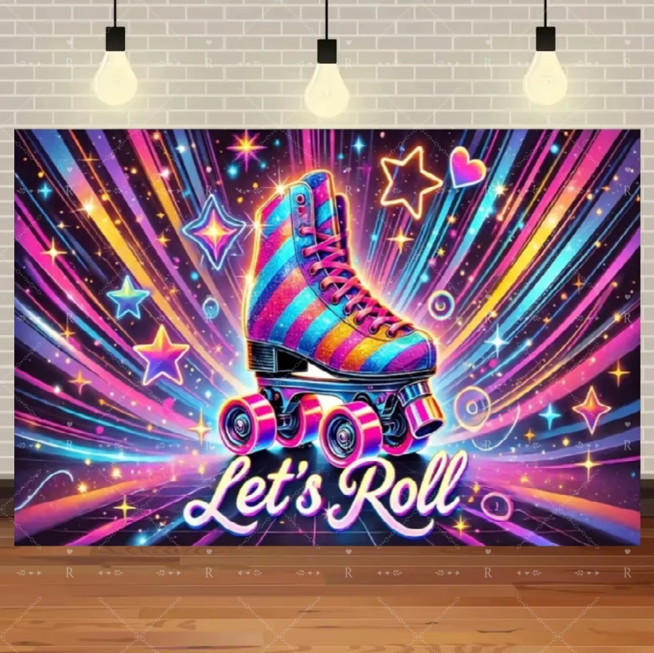 Roller Skating Shoes Theme Bir - Photography Lighting Backdrop recension och pris