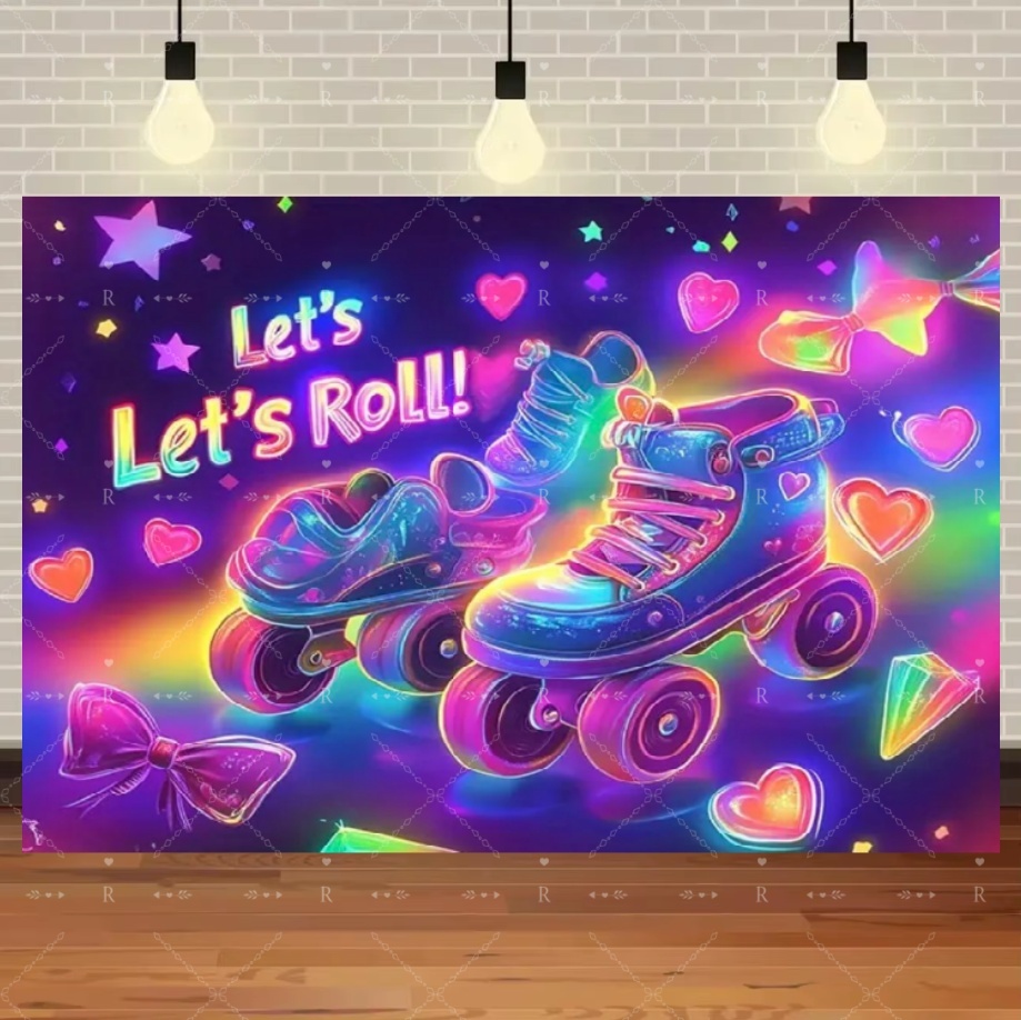 Roller Skating Shoes Theme Bir - Photography Lighting Backdrop recension och pris