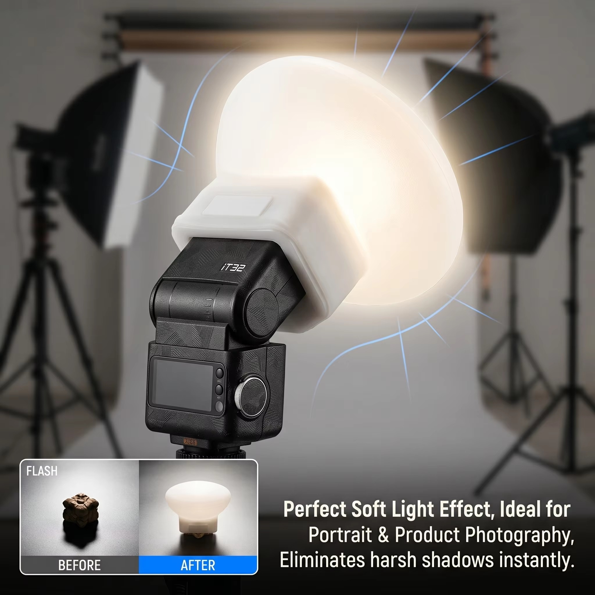 Silicone Flash Diffuser Cover  - Photography Lighting Diffuser recension och pris
