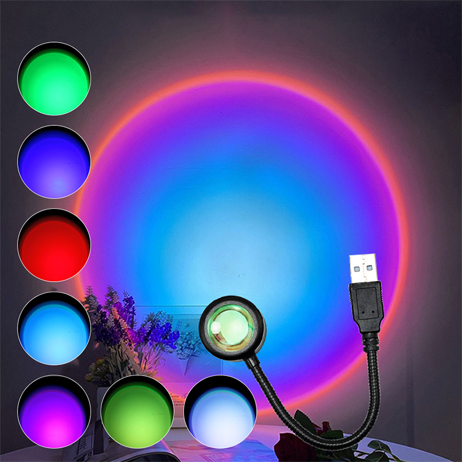 USB LED Sunset Lamp Projector  - Photography Lighting Diy recension och pris