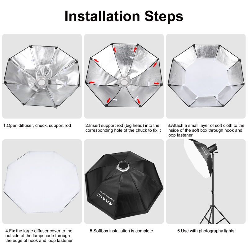 PULUZ 95cm Octagon Photography - Photography Lighting Diffuser recension och pris