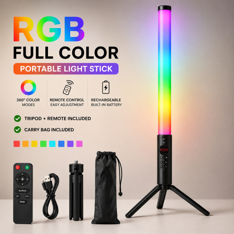RGB Handheld Video Light Wand, - Photography Lighting Stick recension och pris