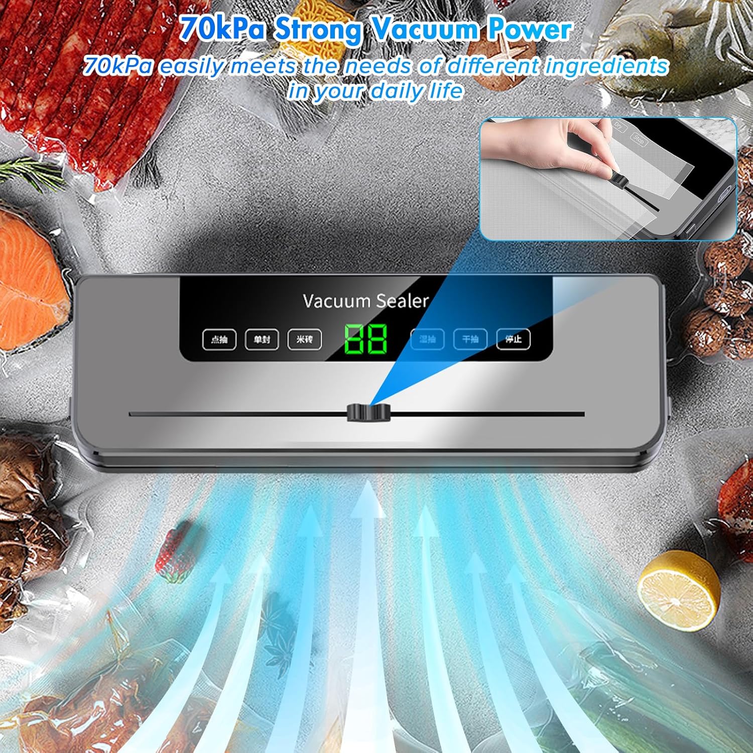 Vacuum Sealing Machine with 10 - Photography Lighting For Food recension och pris