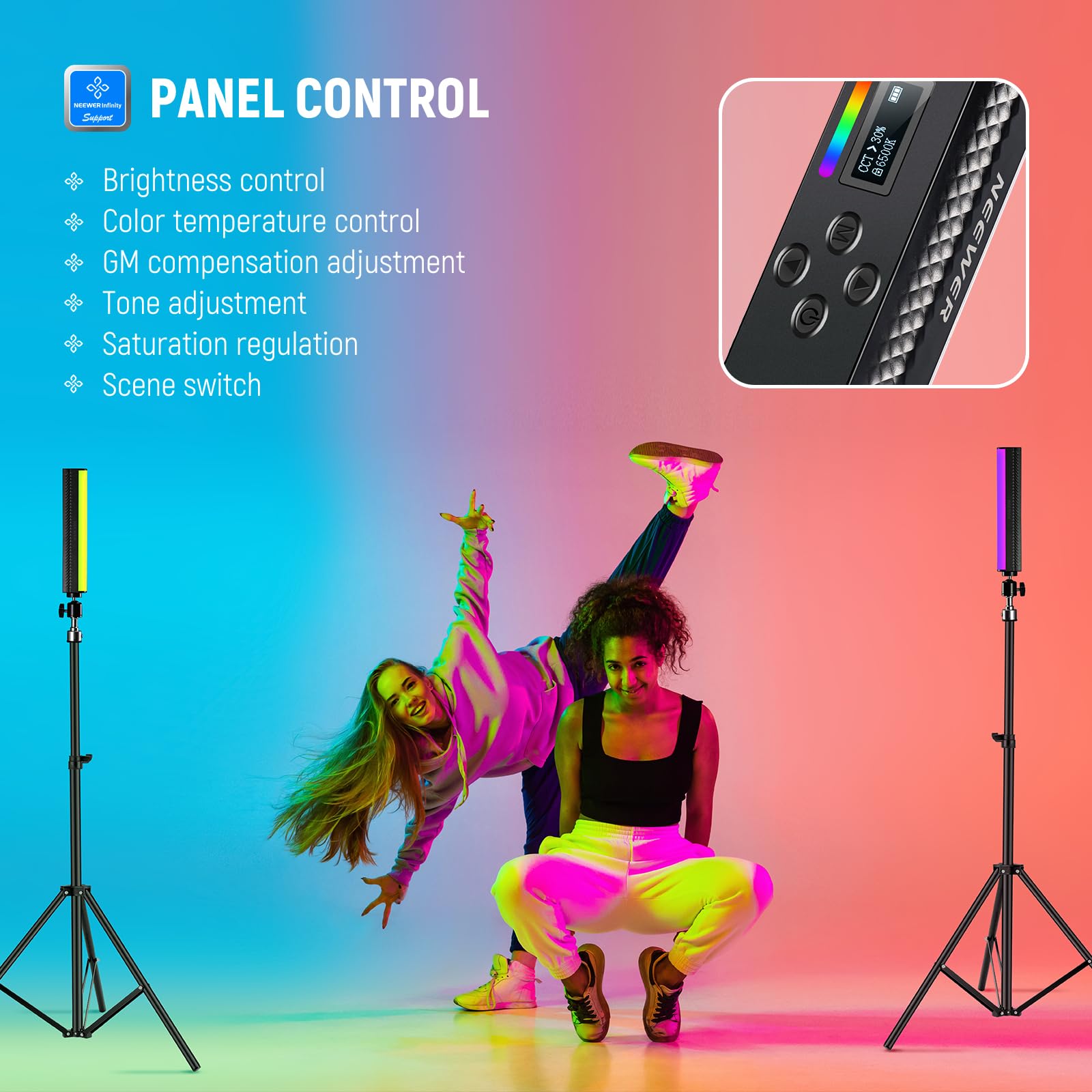 NEEWER RGB Light Wand with APP - Photography Lighting Stick recension och pris