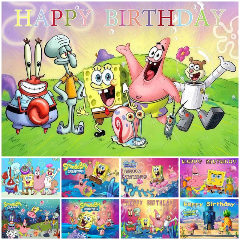 SpongeBob Theme Backdrop Carto - Photography Lighting Backdrop recension och pris