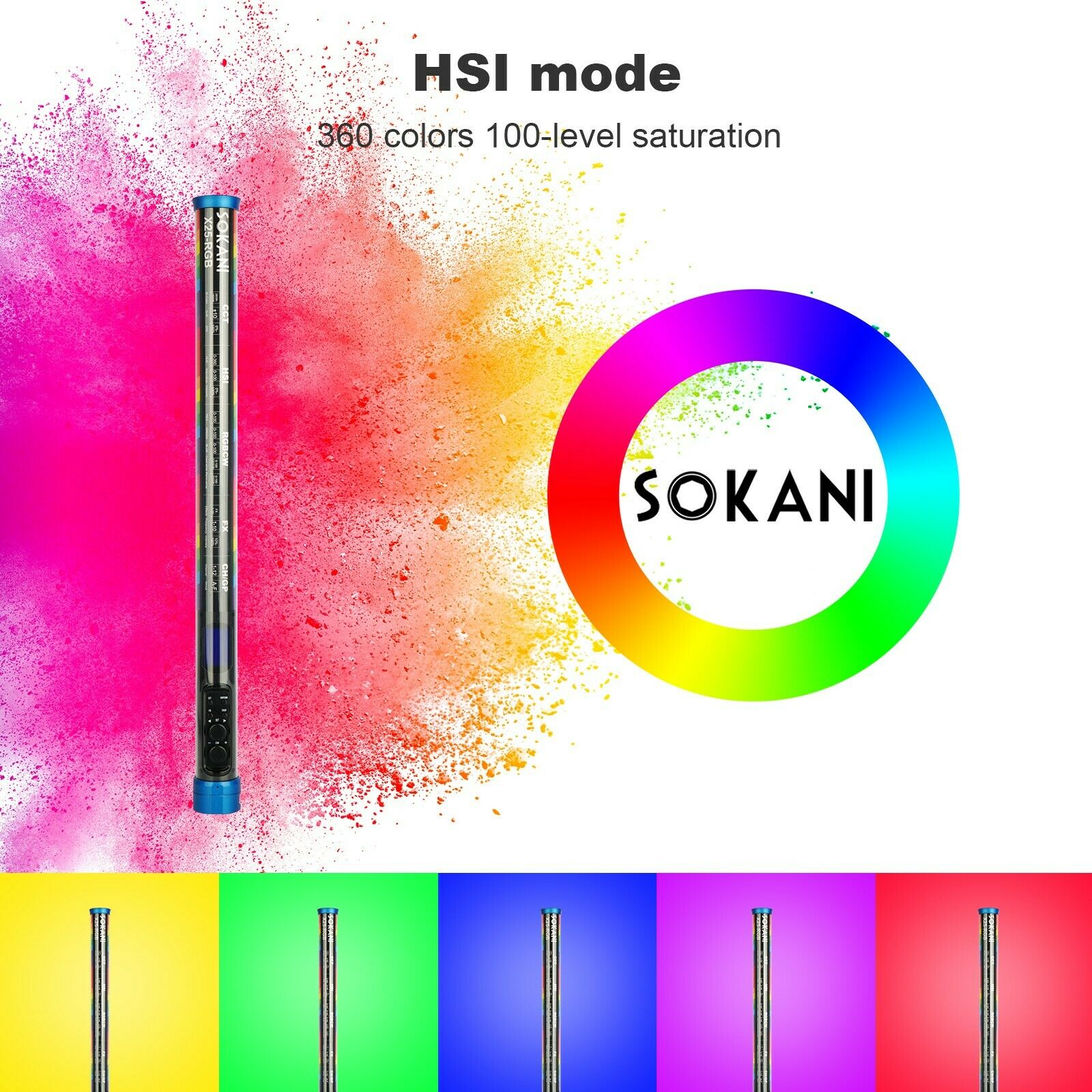 Sokani X25 RGB LED Video Light - Photography Lighting Stick recension och pris