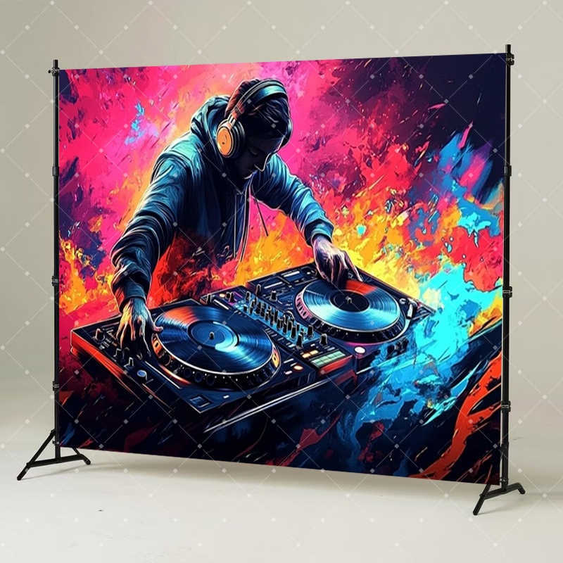 Hip Hop Music DJ Party Decorat - Photography Lighting Backdrop recension och pris