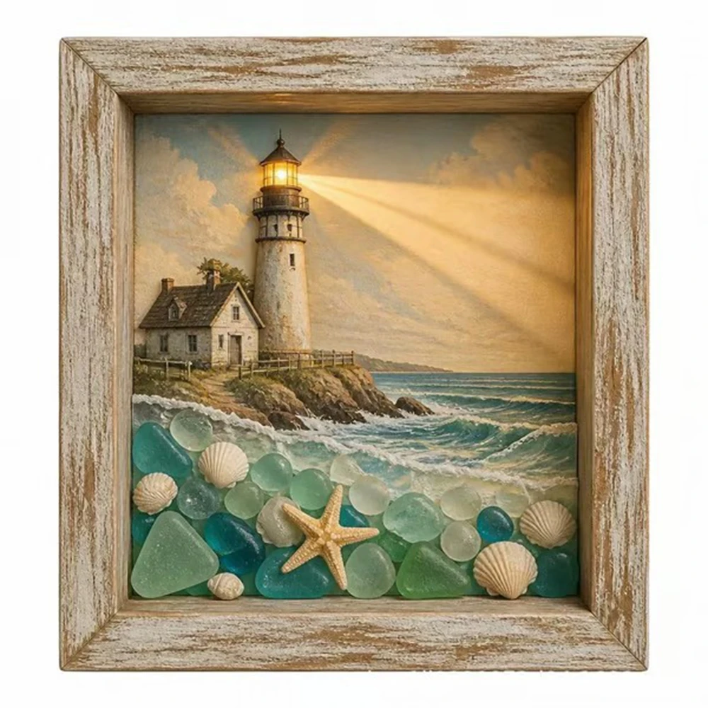 Sea Glass Art Painting with LE - Photography Lighting Diy recension och pris
