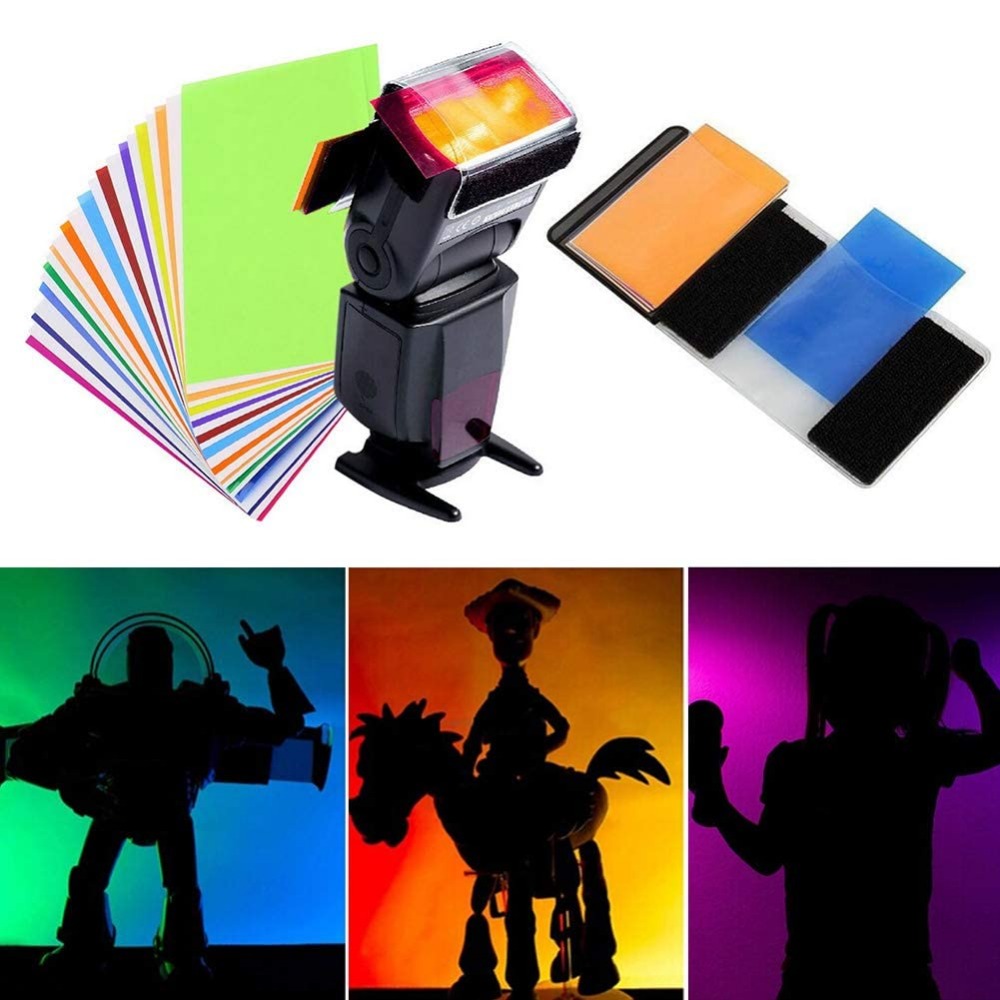 12 Colors Camera Flash Gels Li - Photography Lighting Diy recension och pris