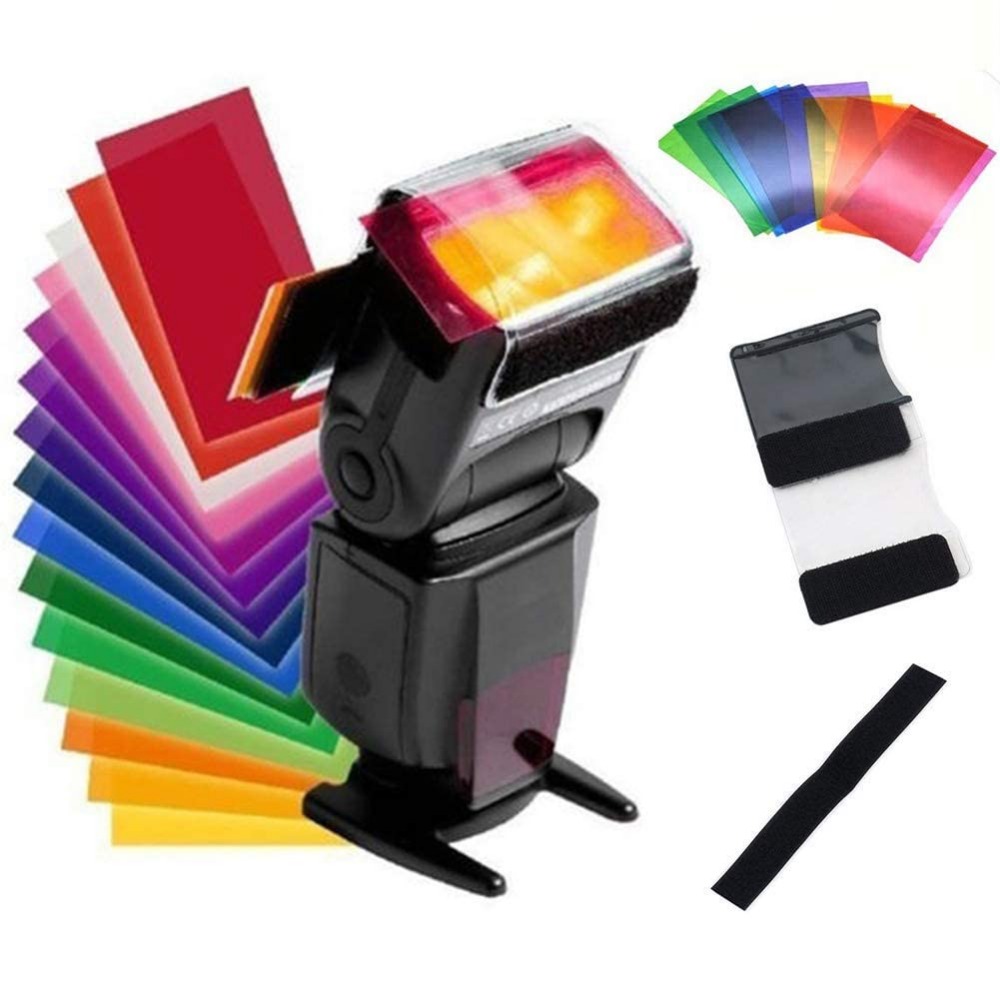 12 Colors Camera Flash Gels Li - Photography Lighting Diy recension och pris