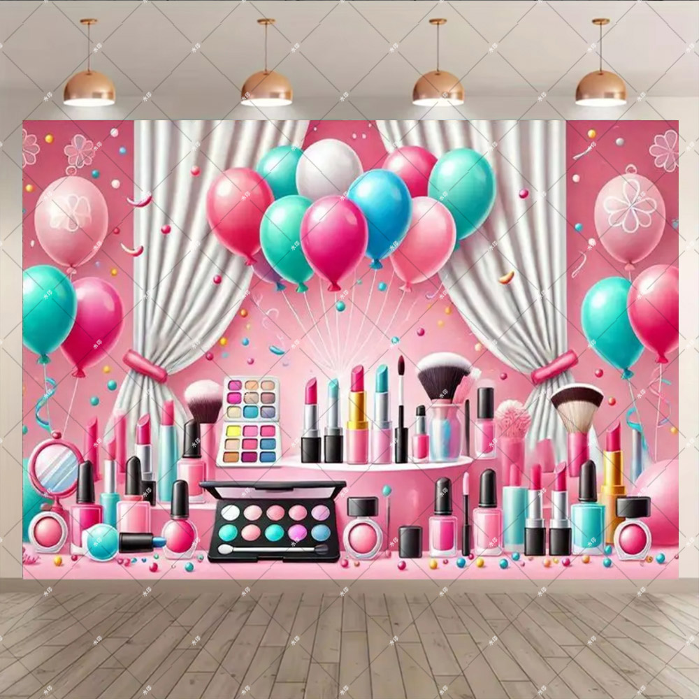 Pink Beauty Makeup Spa Theme S - Photography Lighting Backdrop recension och pris