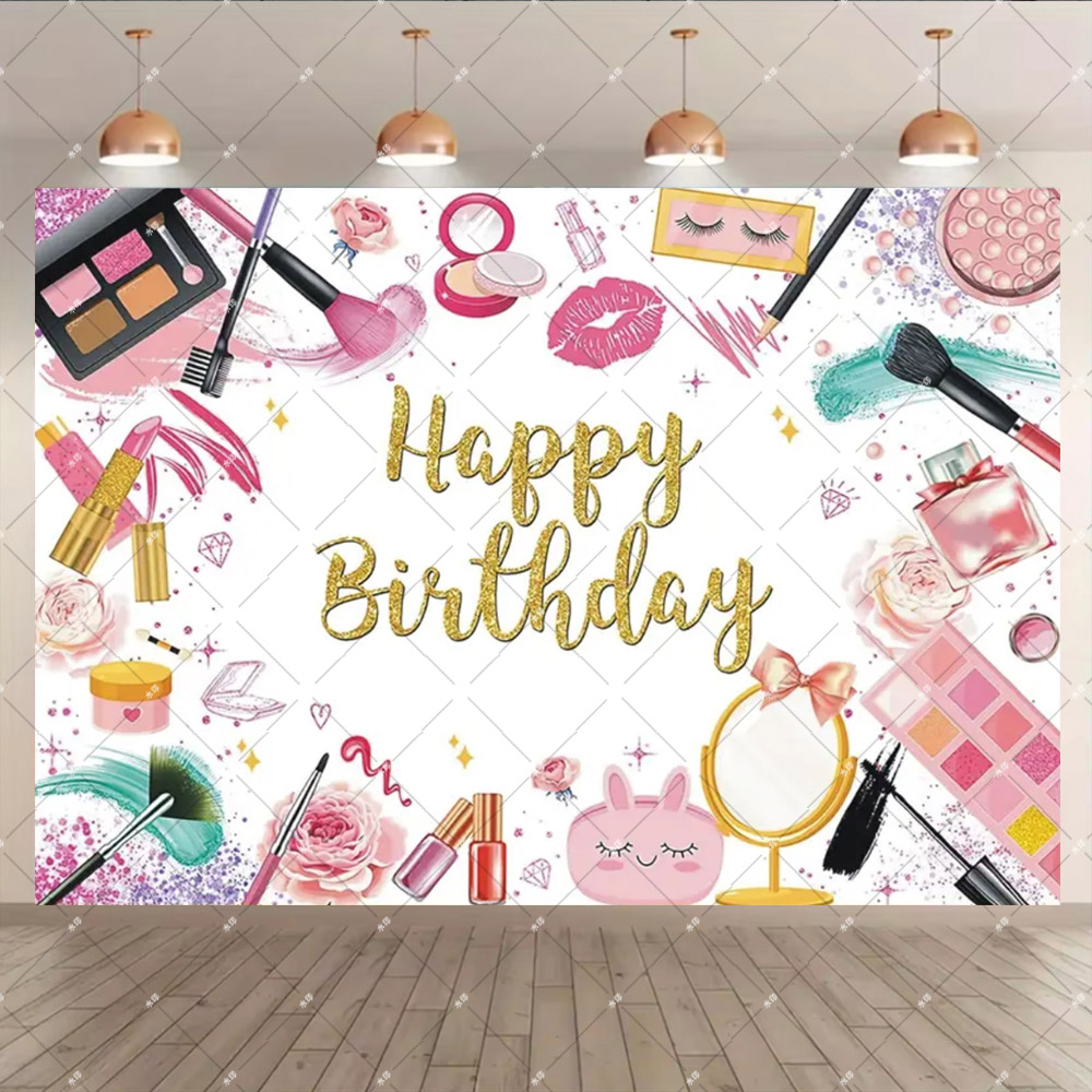 Pink Beauty Makeup Spa Theme S - Photography Lighting Backdrop recension och pris