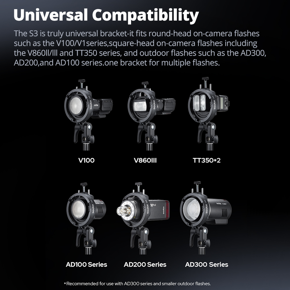 GODOX S3 Flash Bracket Speedli - Godox Speedlite Flash recension och pris